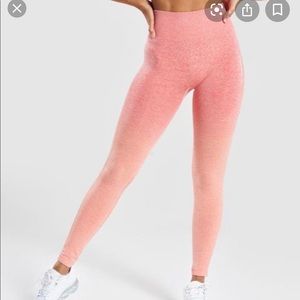 Gymshark Ombré Seamless Leggings, Peach Coral
